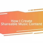 How I Create Shareable Music Content