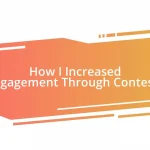 How I Increased Engagement Through Contests