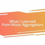 What I Learned from Music Aggregators